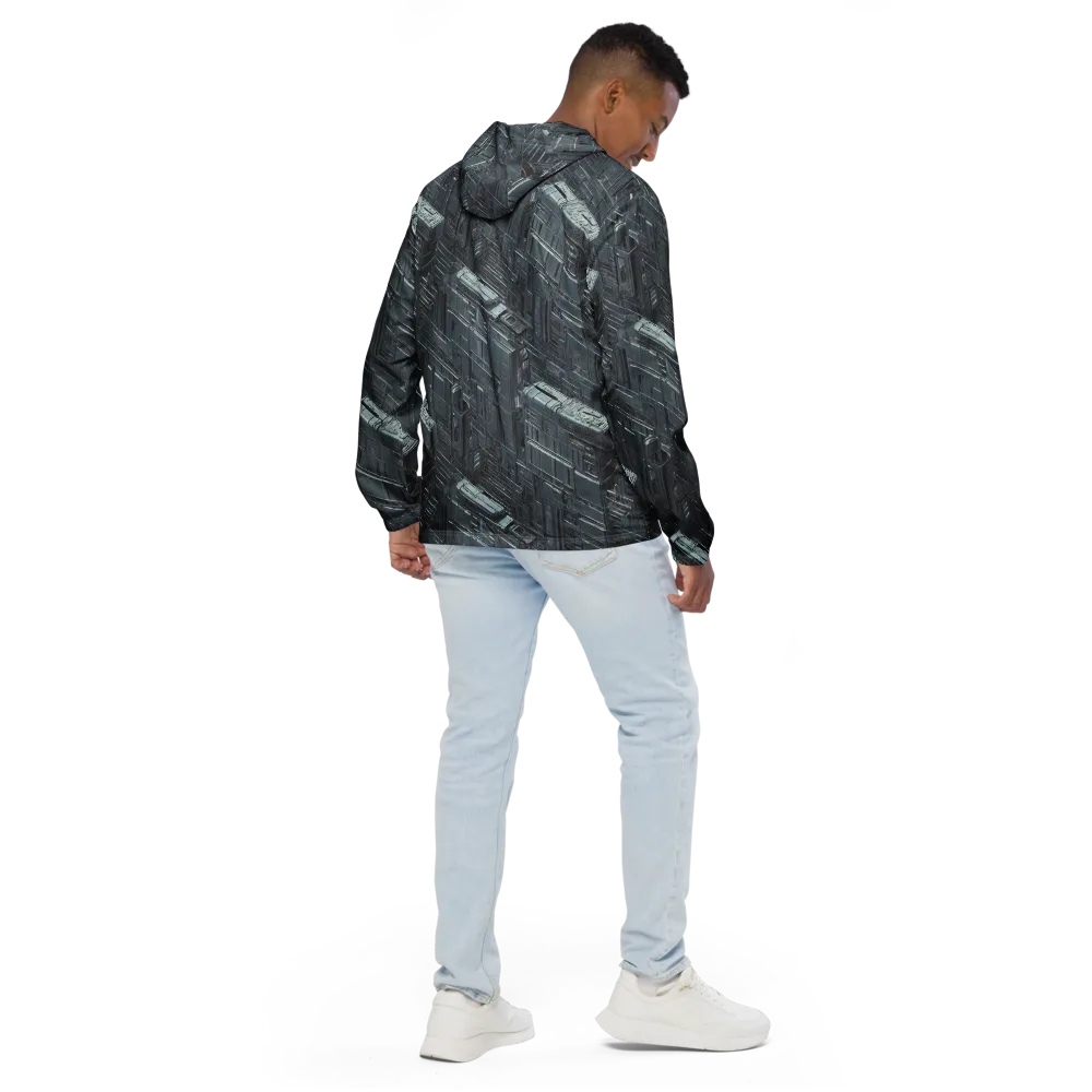 Midnight Infrastructure on Men's Windbreaker — Back