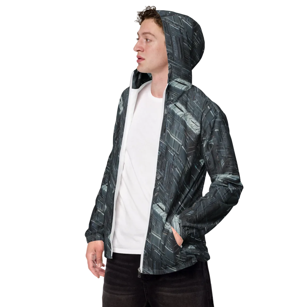 Midnight Infrastructure on Men's Windbreaker — Left Front