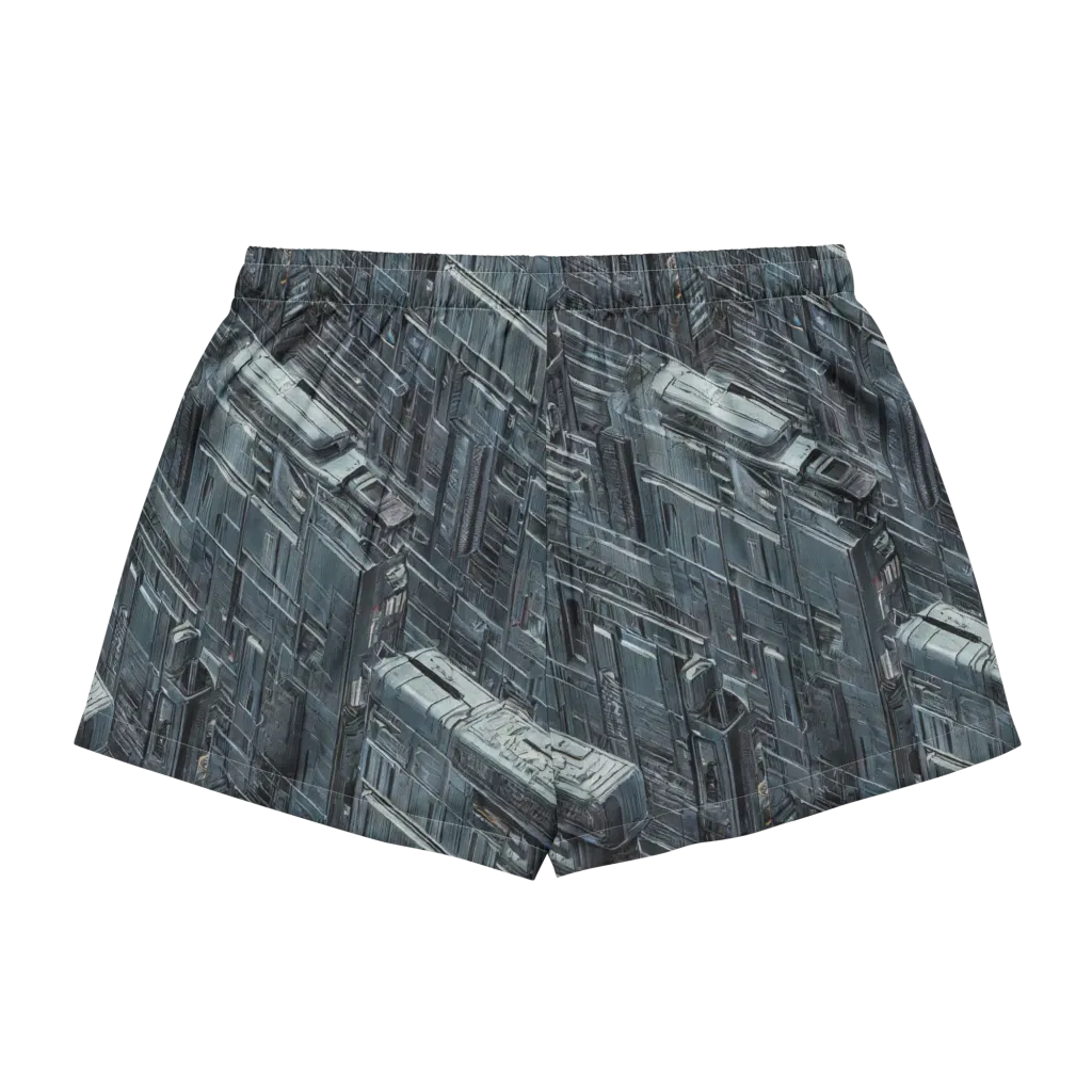 Midnight Infrastructure on Women's Pajama Shorts — Back