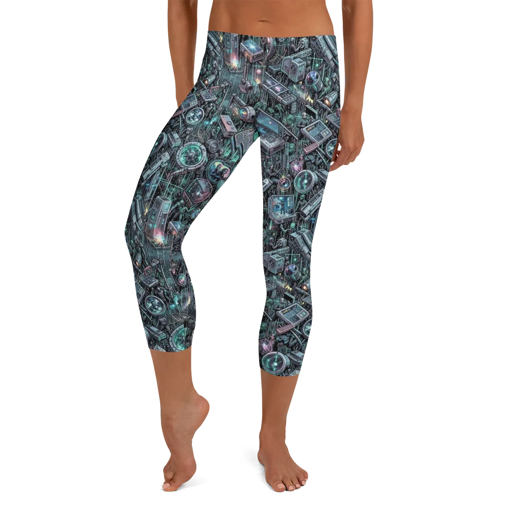 Machine Orchard on Capri Leggings — Front