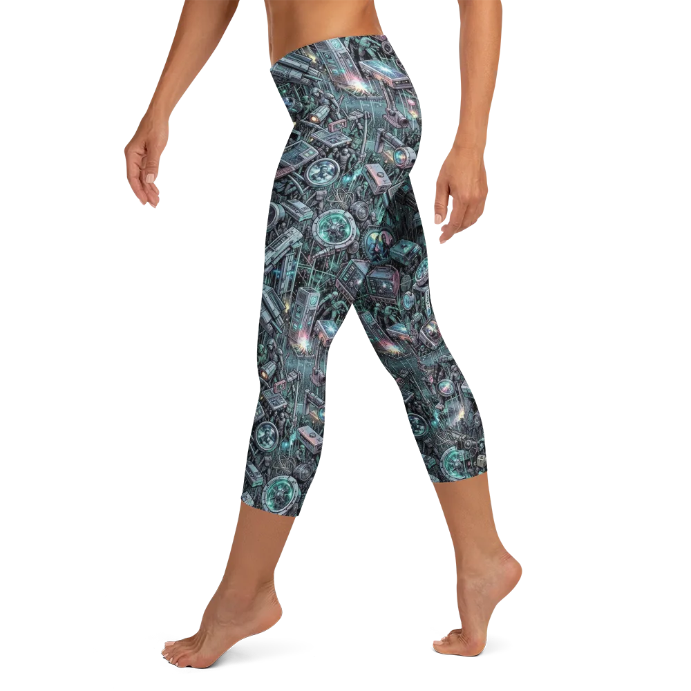 Machine Orchard on Capri Leggings — Left