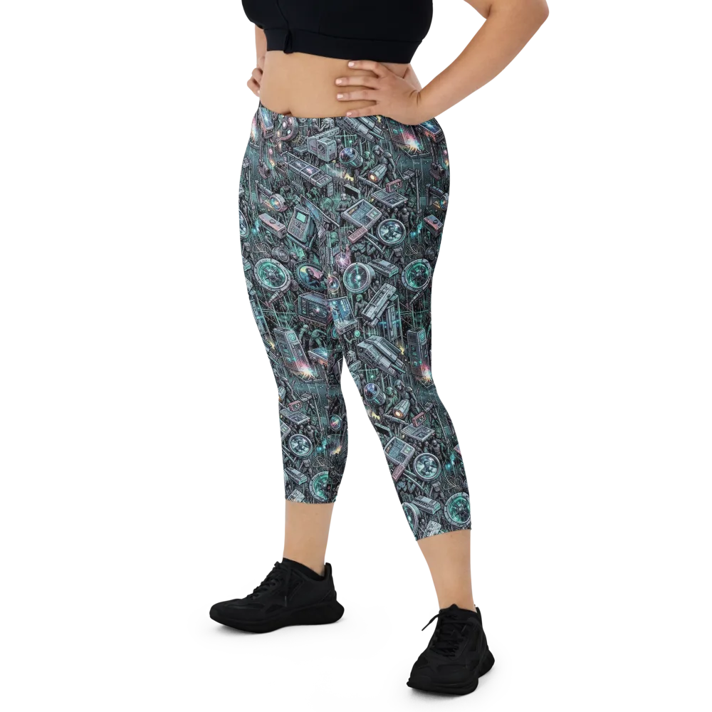 Machine Orchard on Capri Leggings — Front
