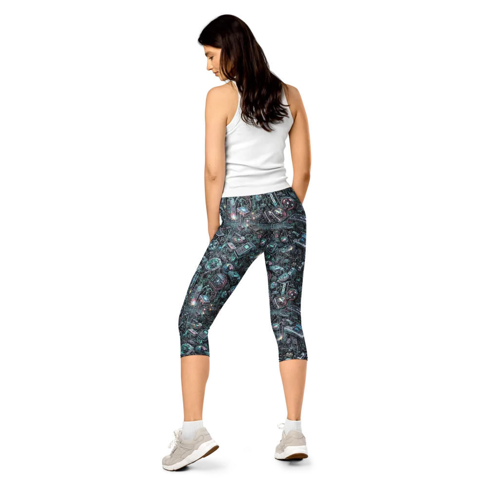 Machine Orchard on Capri Leggings — Back