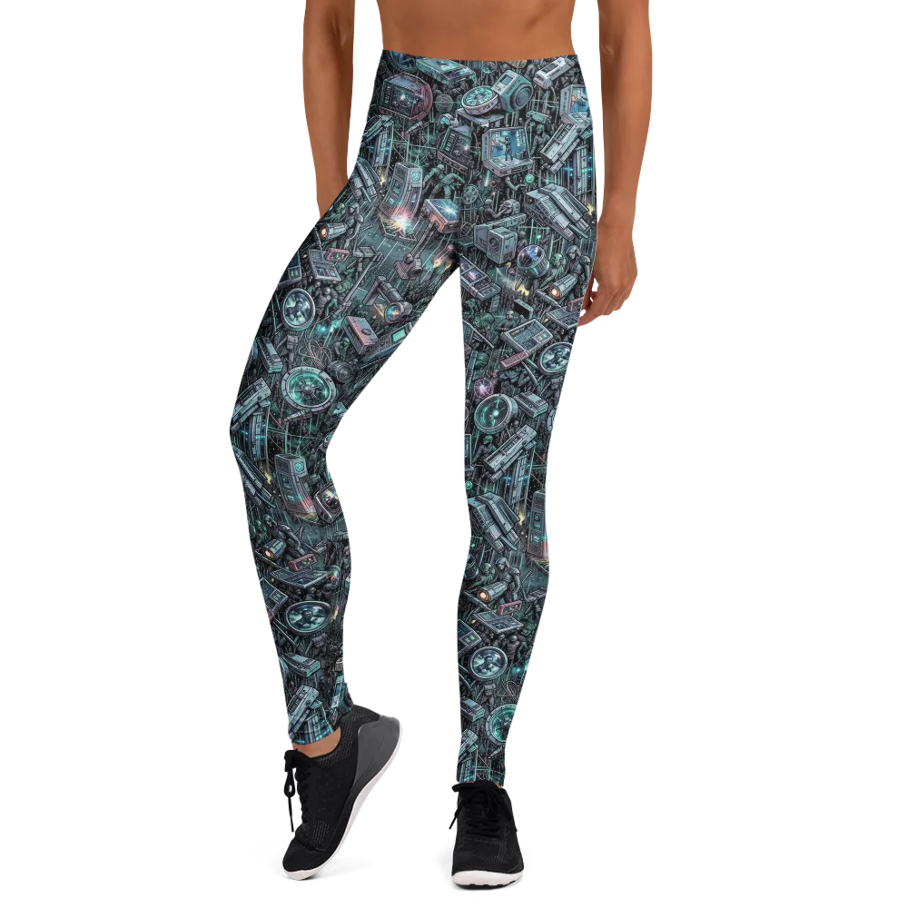 Machine Orchard on Yoga Leggings — Front