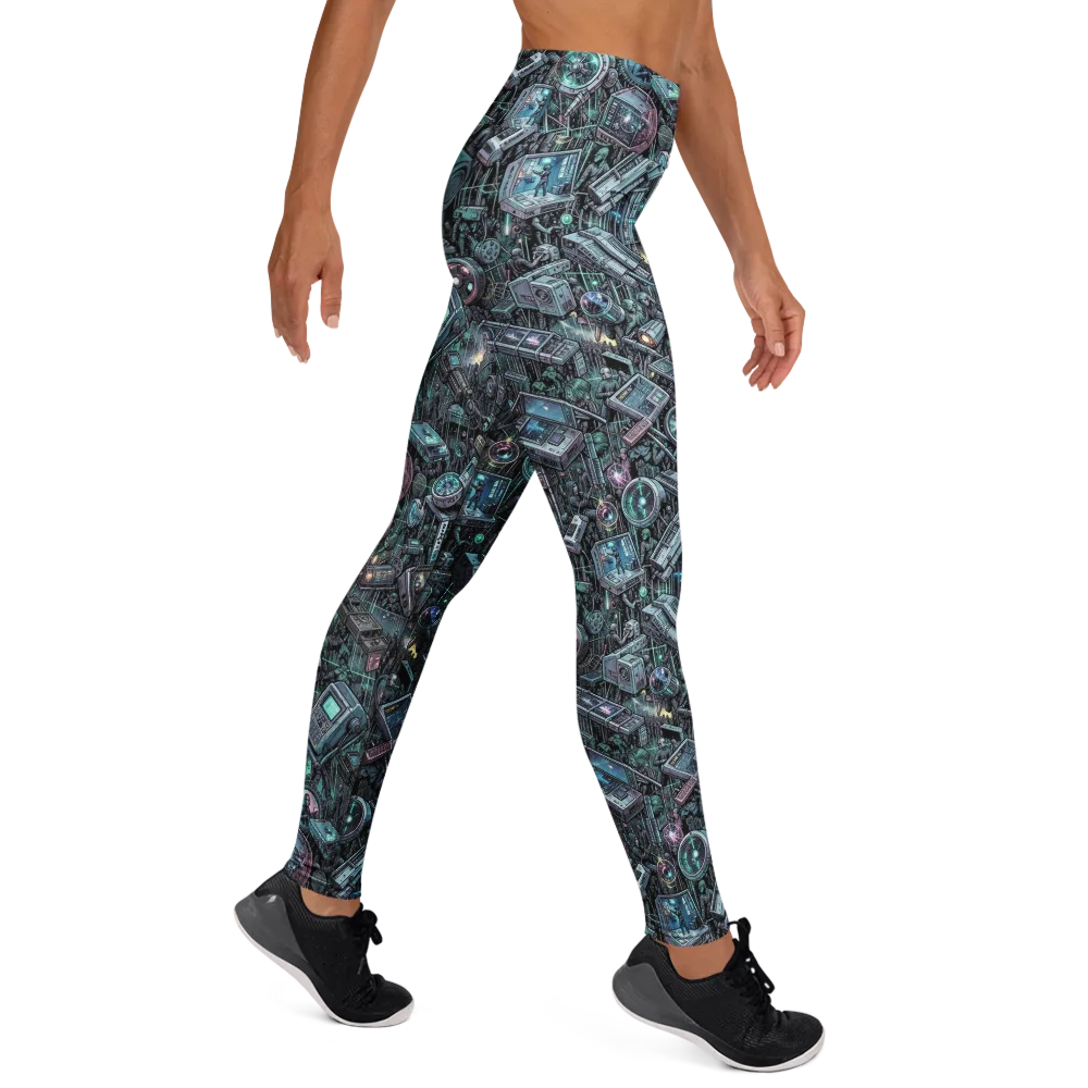 Machine Orchard on Yoga Leggings — Right