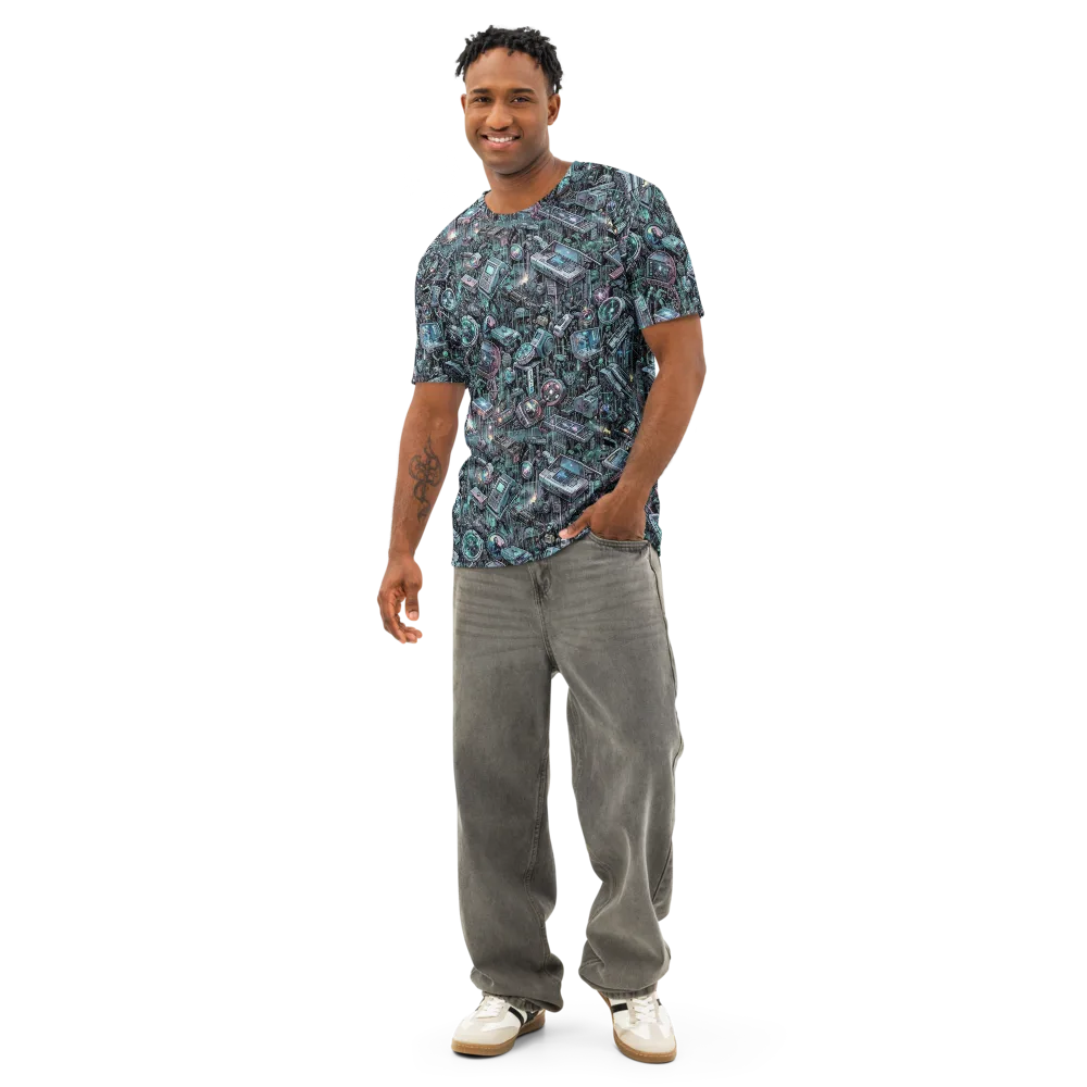 Machine Orchard on Men's Cotton Crew Neck T-Shirt — Front