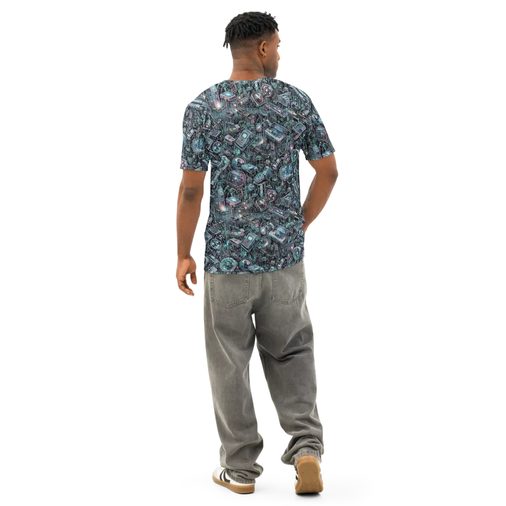 Machine Orchard on Men's Cotton Crew Neck T-Shirt — Back