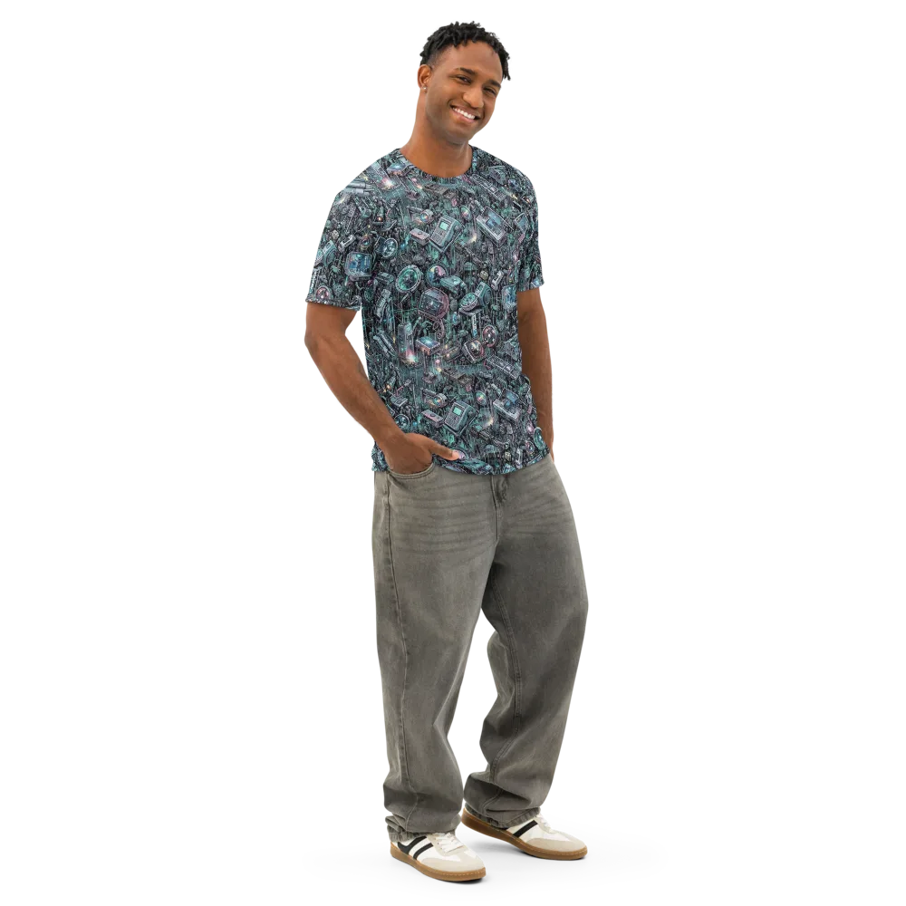 Machine Orchard on Men's Cotton Crew Neck T-Shirt — Right Front