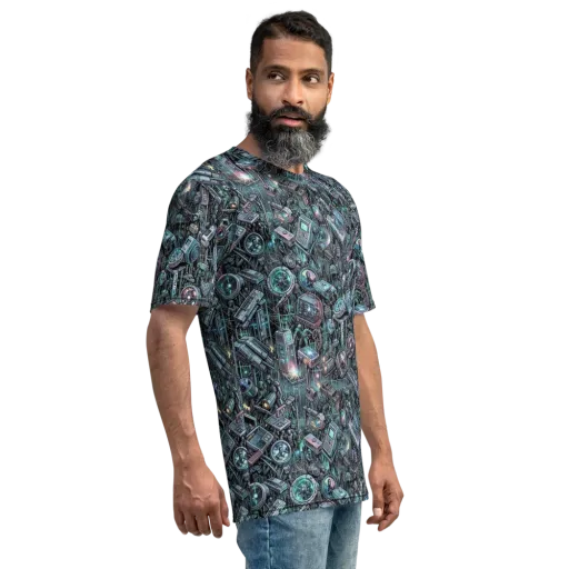 Machine Orchard on a Men's Crew Neck T-Shirt