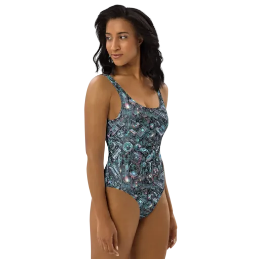 Machine Orchard on a One-Piece Swimsuit