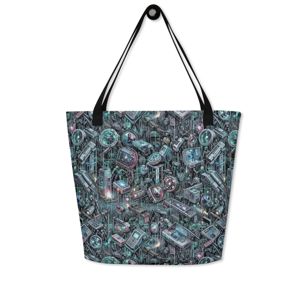 Machine Orchard on Large Tote Bag W/ Pocket — Front