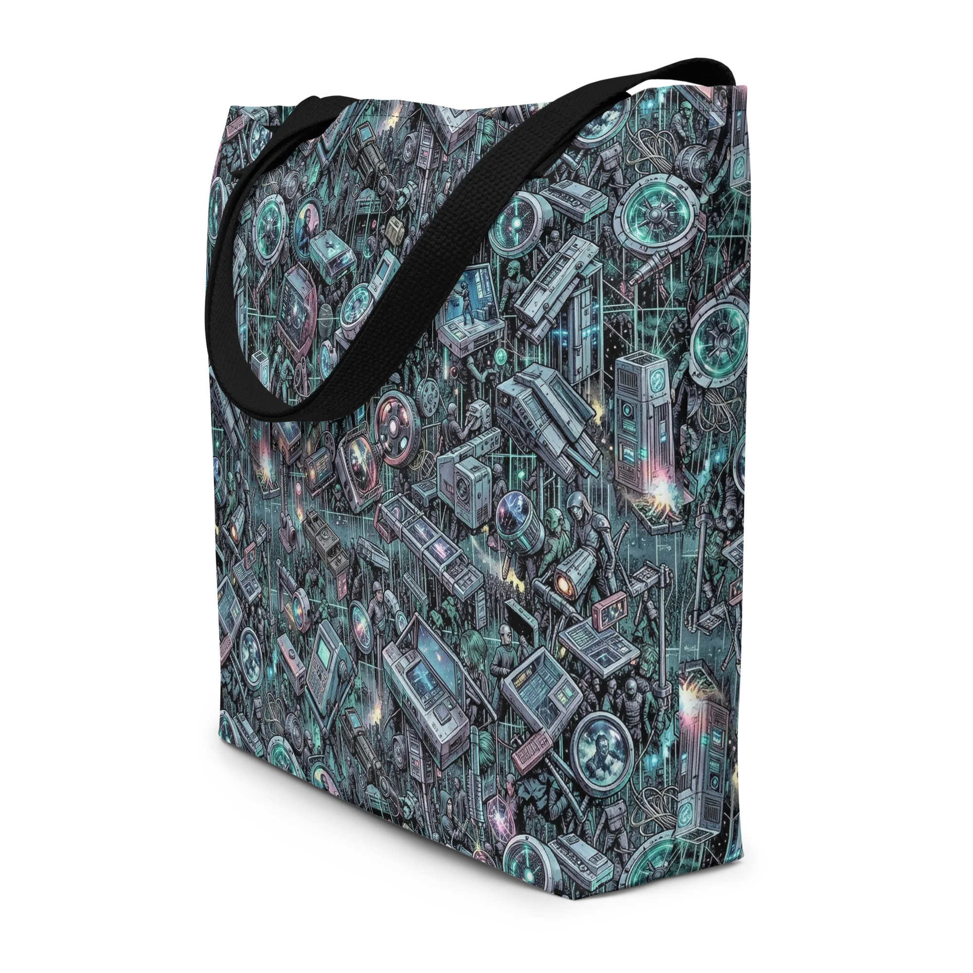 Machine Orchard on Large Tote Bag W/ Pocket — Front