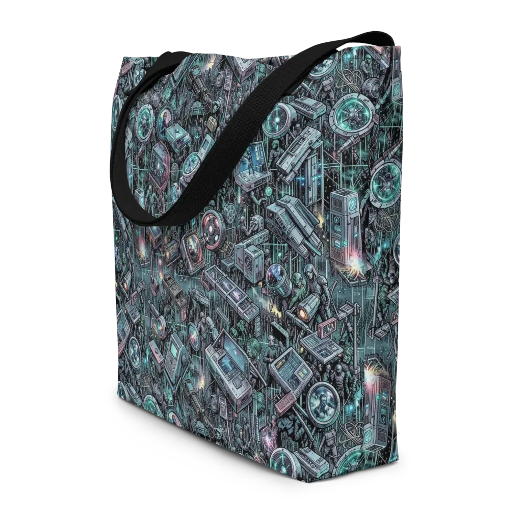 Machine Orchard on Large Tote Bag W/ Pocket — Front