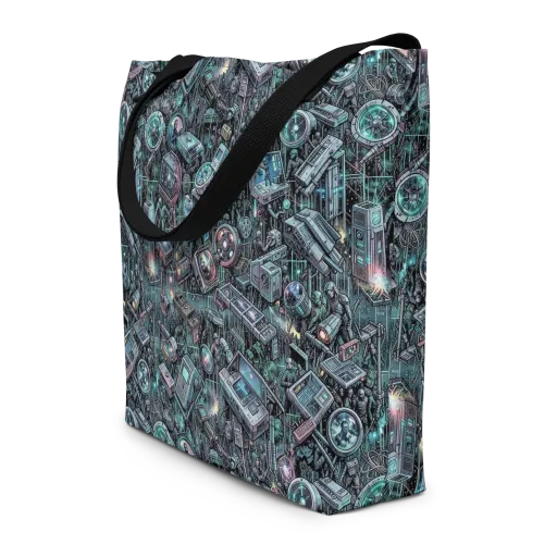 Machine Orchard on a Large Tote Bag W/ Pocket