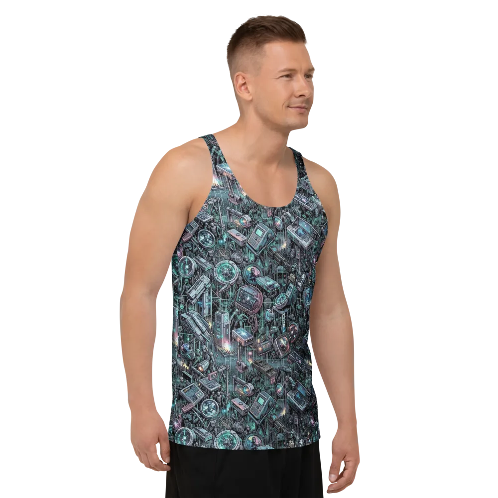 Machine Orchard on Men's Tank Top — Right Front