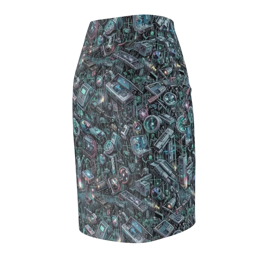 Machine Orchard on Pencil Skirt — Back Side