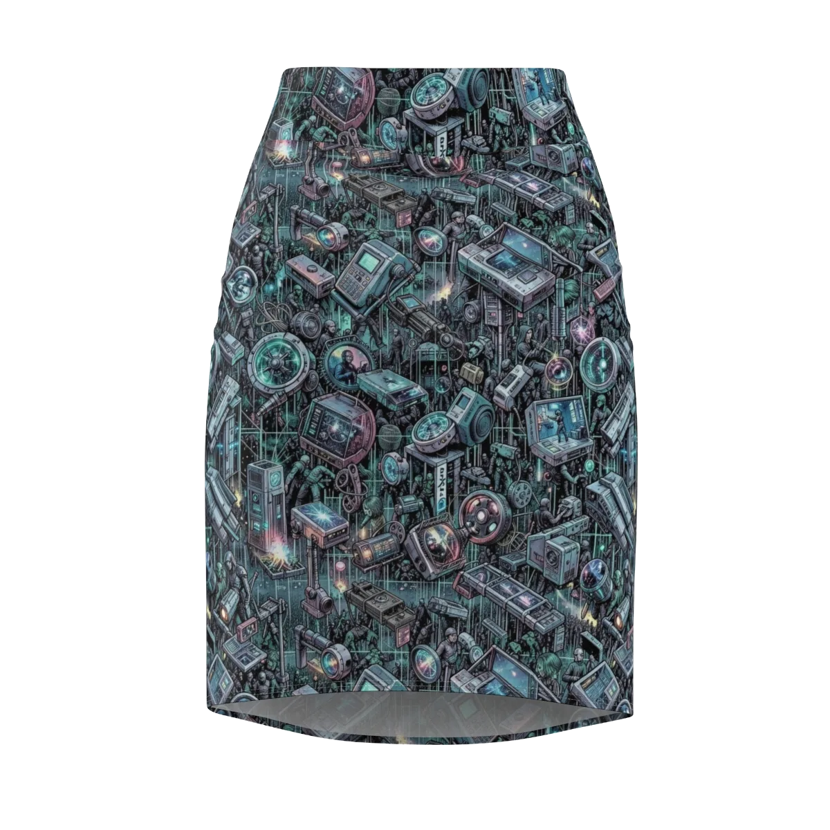 Machine Orchard on Pencil Skirt — Front