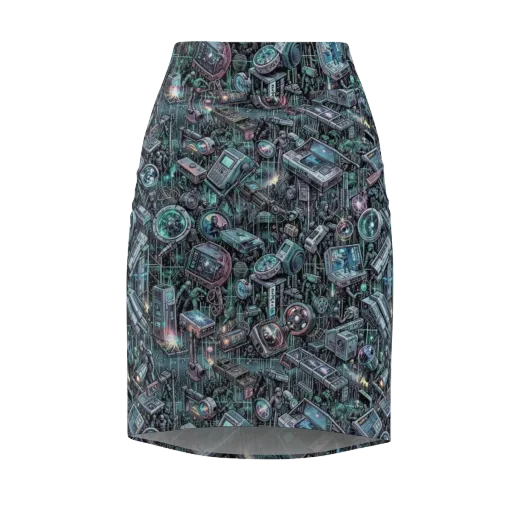 Machine Orchard on a Pencil Skirt