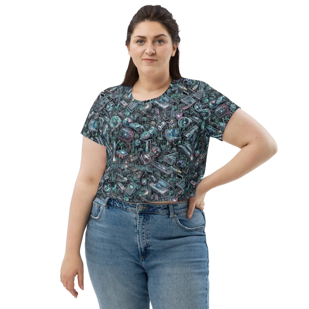 Machine Orchard on Crop Tee — Front