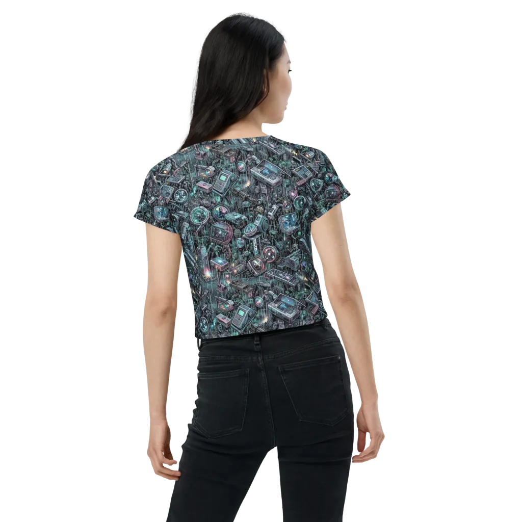 Machine Orchard on Crop Tee — Back