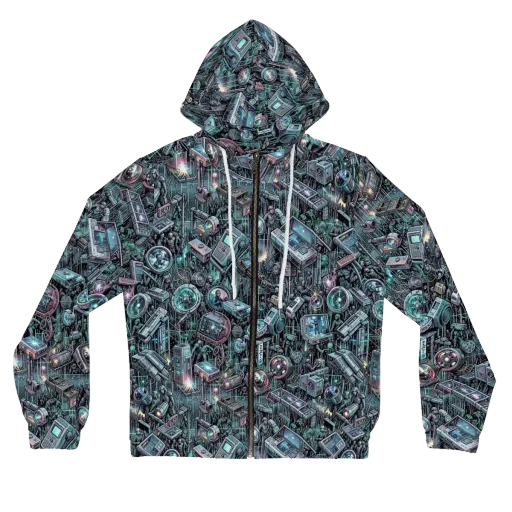Machine Orchard on a Women's Full-Zip Hoodie