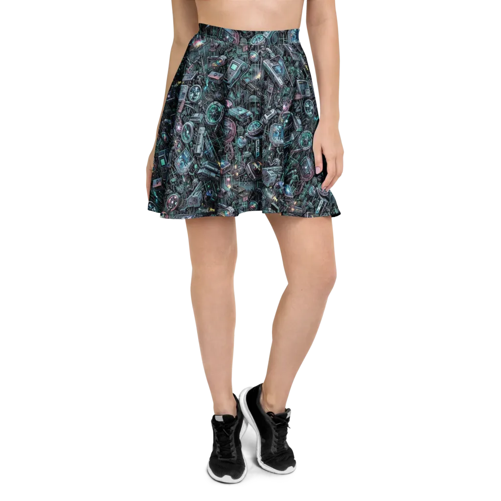 Machine Orchard on Skater Skirt — Front