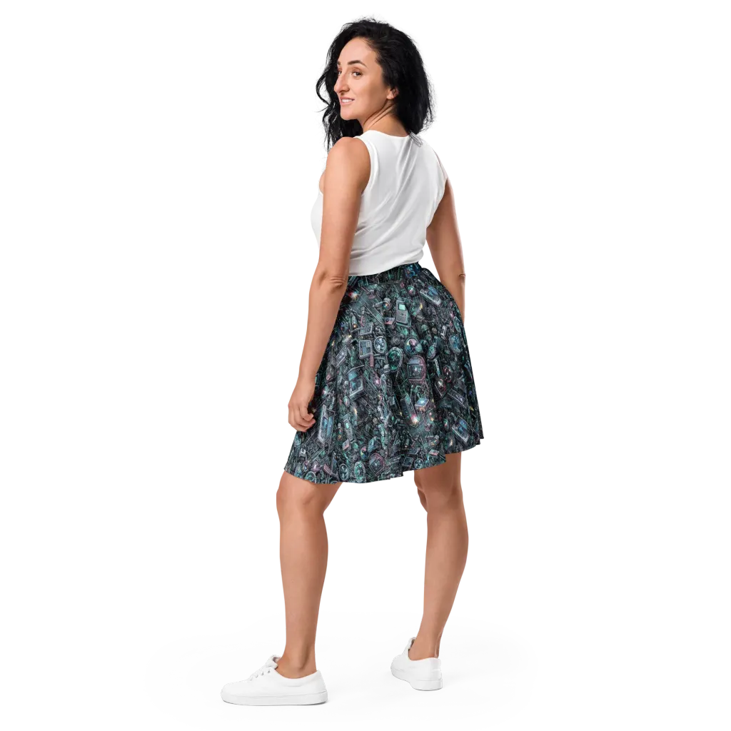 Machine Orchard on Skater Skirt — Back