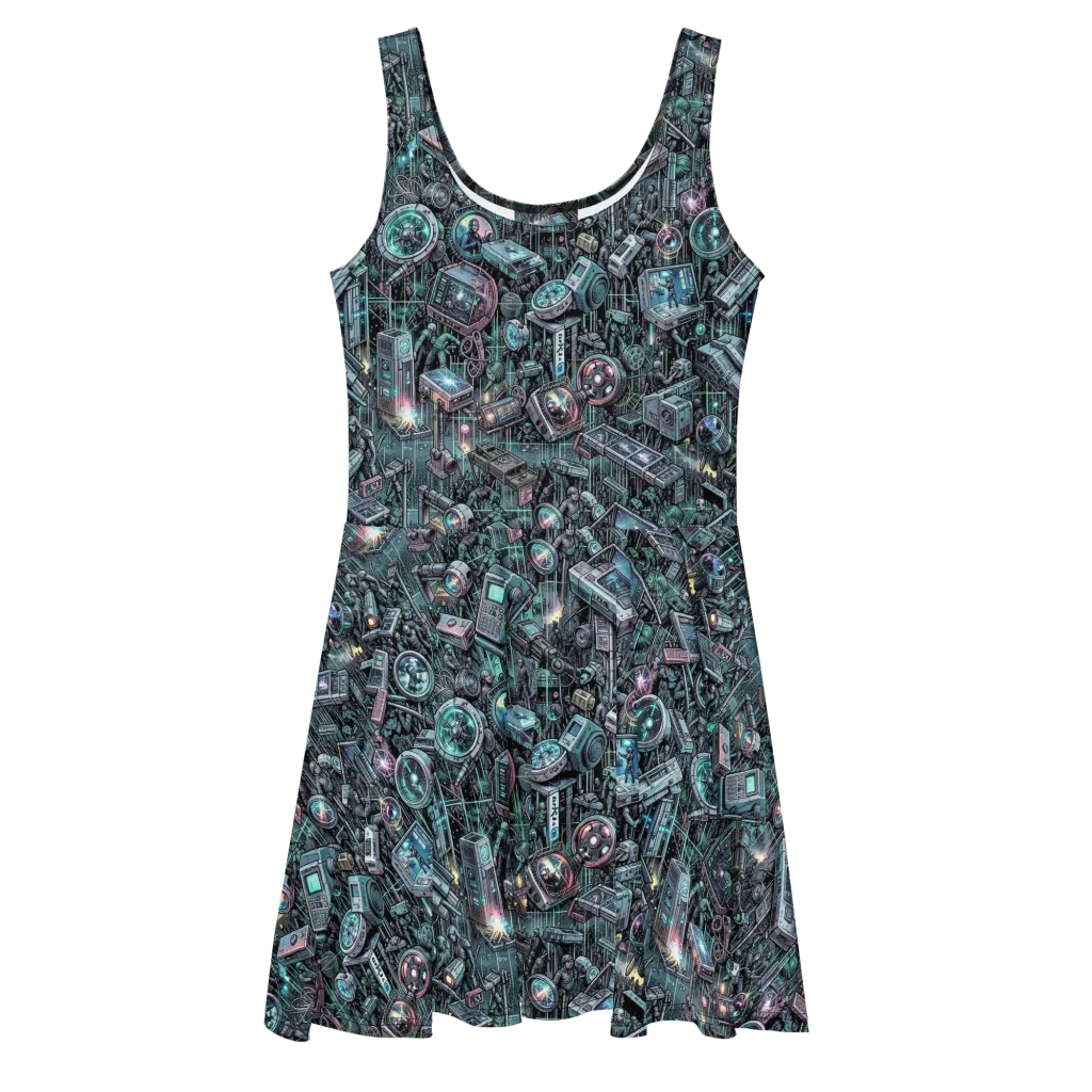 Machine Orchard on Skater Dress — Front