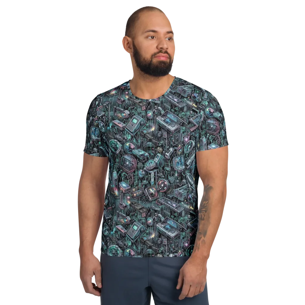 Machine Orchard on Men's Athletic T-Shirt — Front