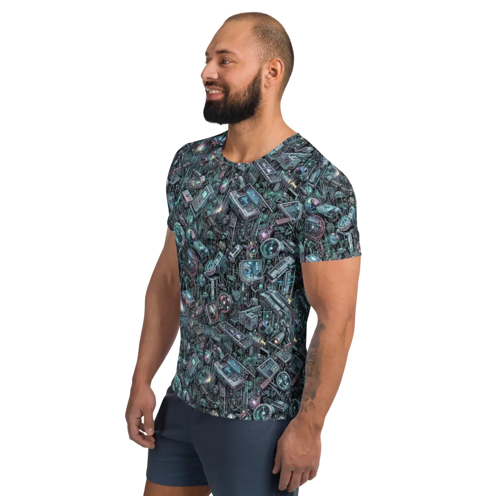 Machine Orchard on Men's Athletic T-Shirt — Left