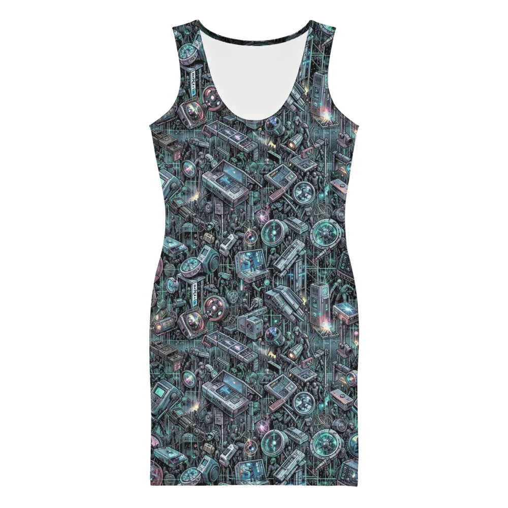 Machine Orchard on Bodycon Dress — Front