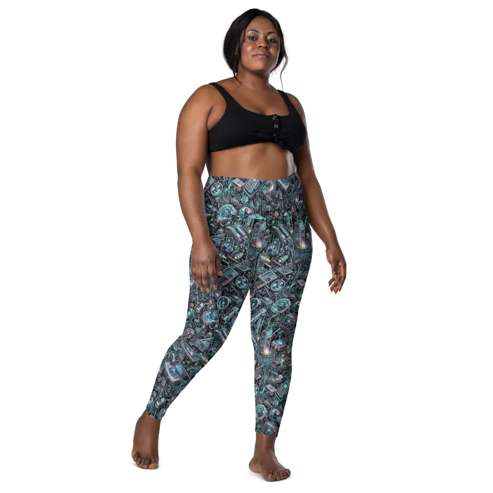 Machine Orchard on Leggings with Pockets — Front