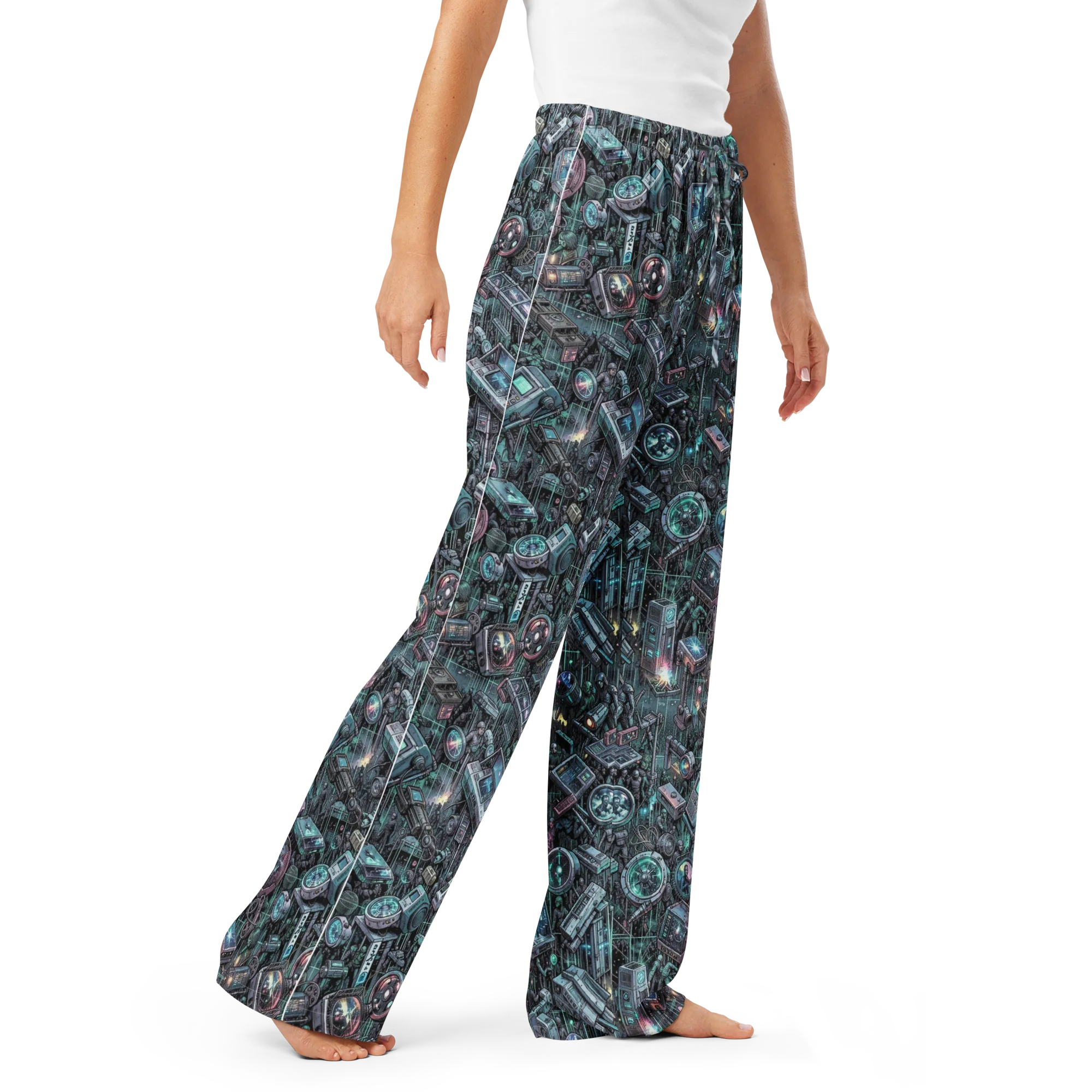 Machine Orchard on Women's Pajama Pants — Right Front