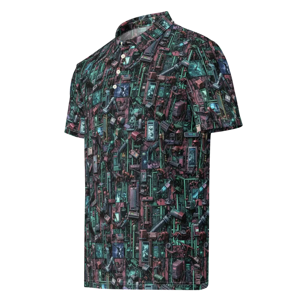 Circuit Coven on Men's Slim Fit Polo Shirt — Left Front