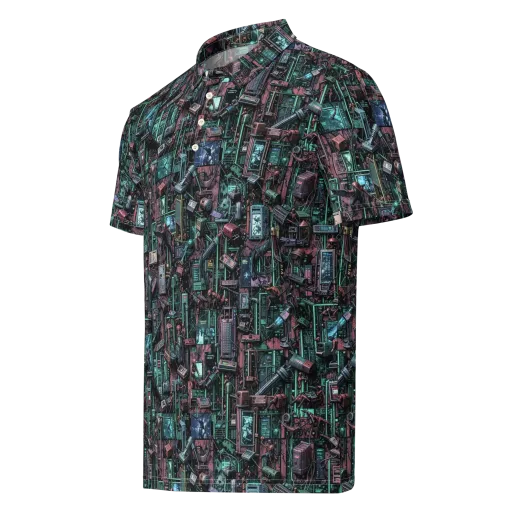 Circuit Coven on a Men's Slim Fit Polo Shirt