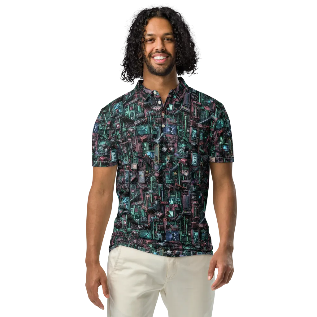 Circuit Coven on Men's Slim Fit Polo Shirt — Front
