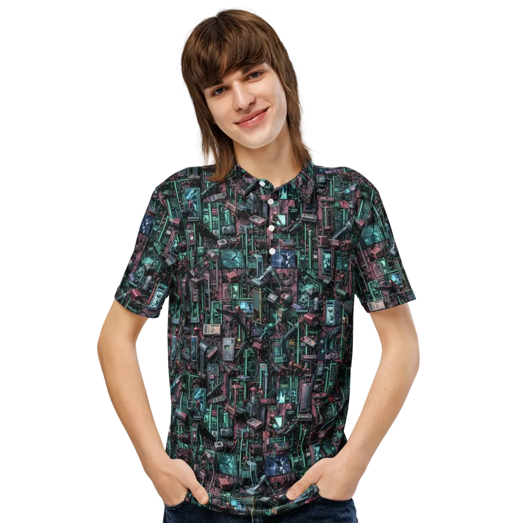 Circuit Coven on Men's Slim Fit Polo Shirt — Front