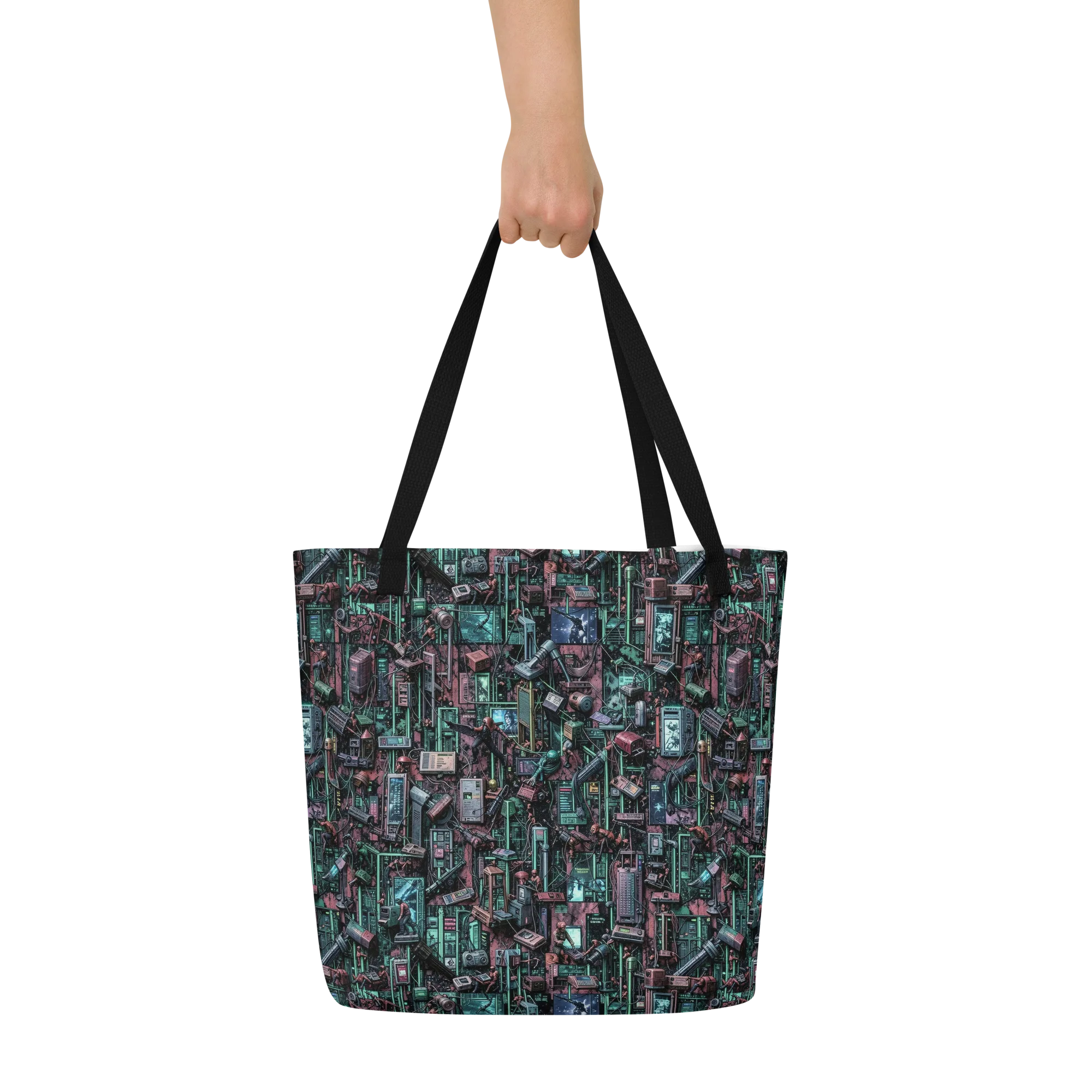 Circuit Coven on Large Tote Bag W/ Pocket — Front
