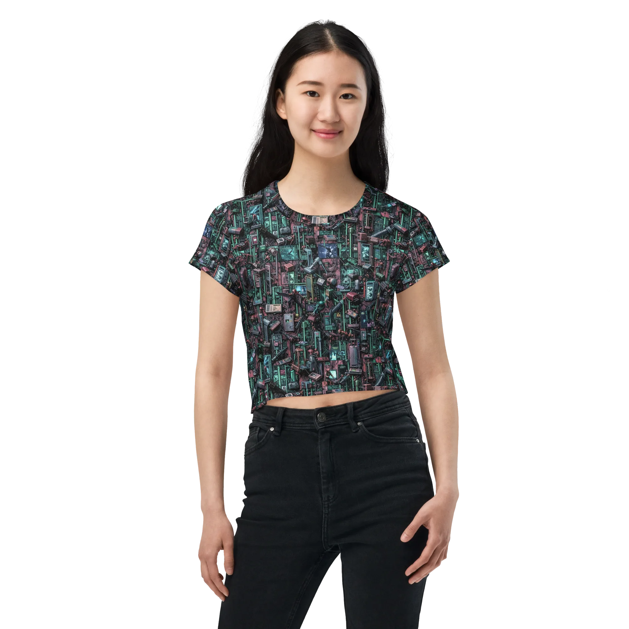 Circuit Coven on Crop Tee — Front