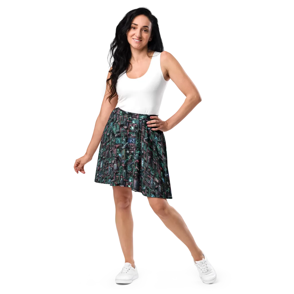 Circuit Coven on Skater Skirt — Front
