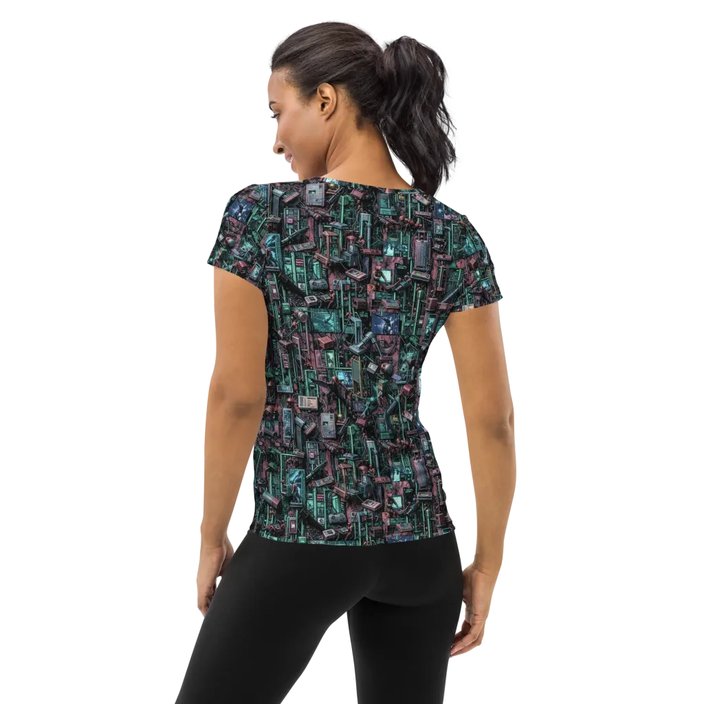 Circuit Coven on Women's Athletic T-Shirt — Back