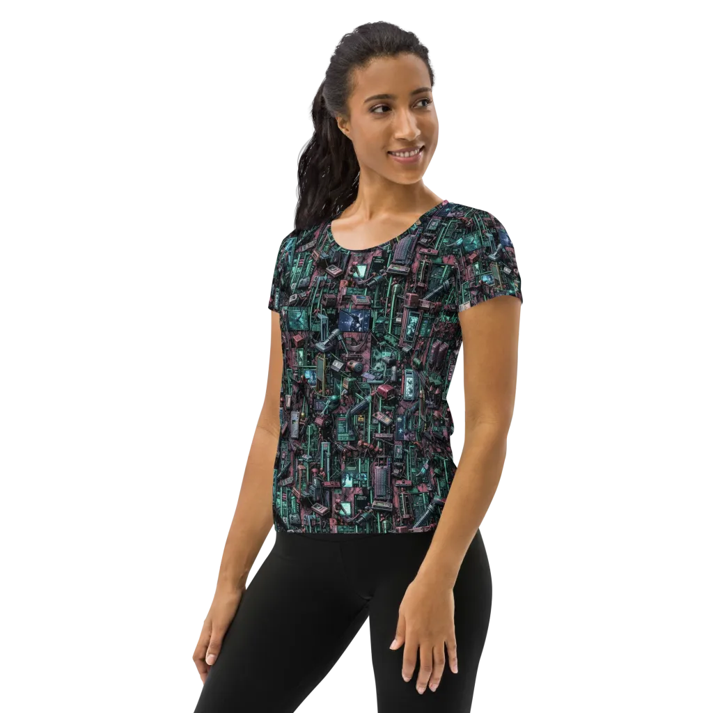 Circuit Coven on Women's Athletic T-Shirt — Left