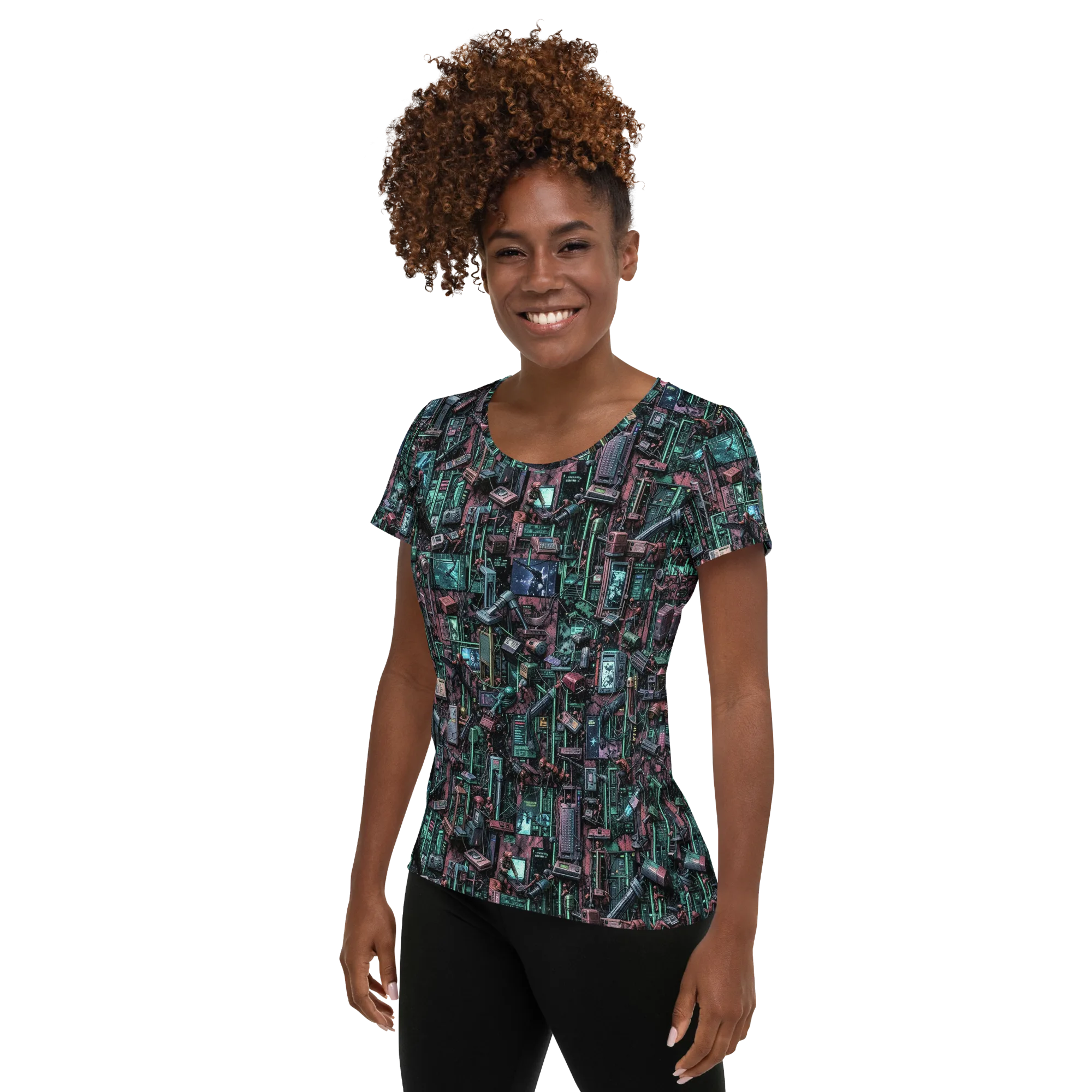 Circuit Coven on Women's Athletic T-Shirt — Left