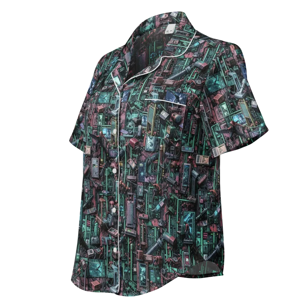 Circuit Coven on Women's Short Sleeve Pajama Top — Left Front