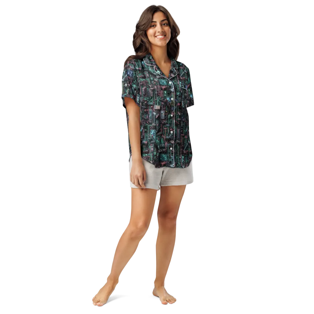 Circuit Coven on Women's Short Sleeve Pajama Top — Front