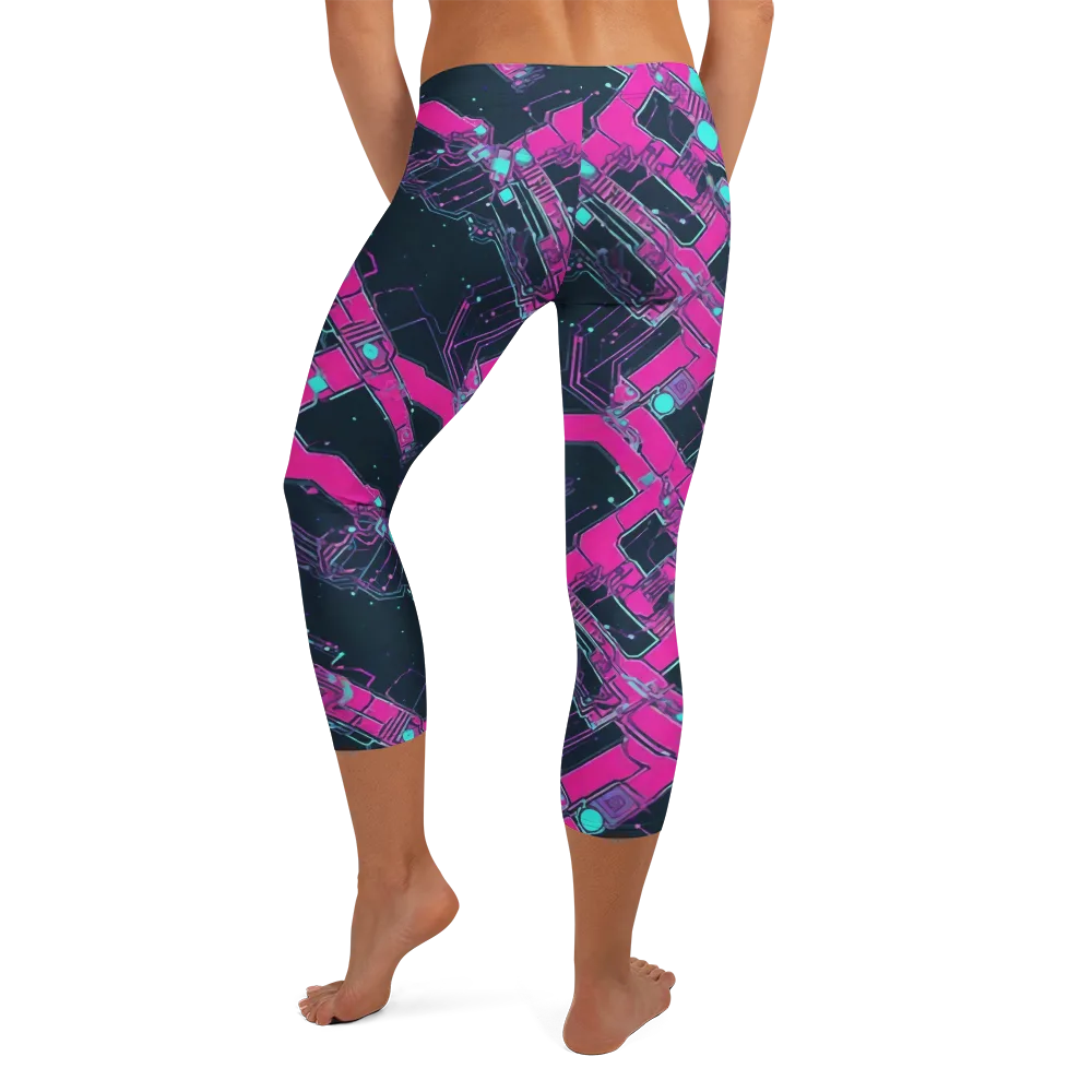 Pink Protocol on Capri Leggings — Back