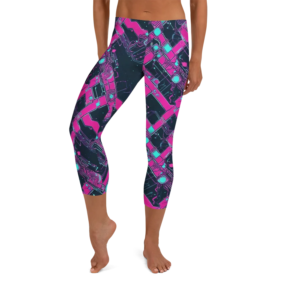 Pink Protocol on Capri Leggings — Front