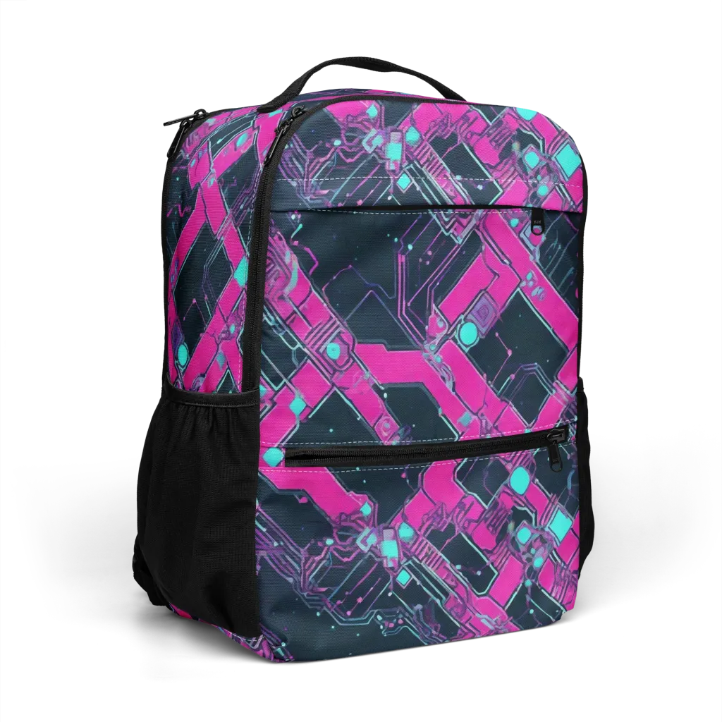 Pink Protocol on Utility Backpack — Right Front