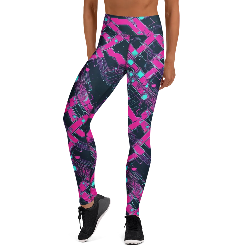 Pink Protocol on Yoga Leggings — Front