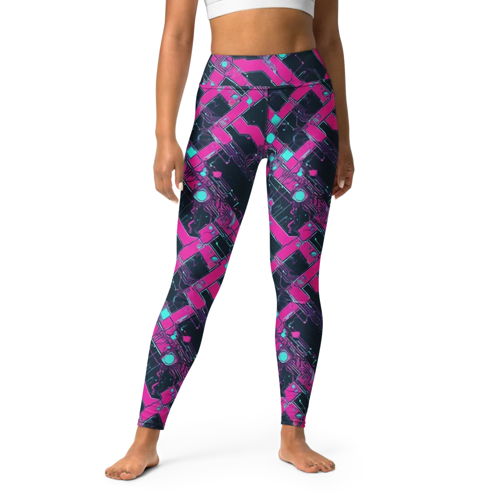 Pink Protocol on Yoga Leggings — Front